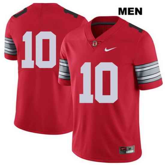 Daniel Vanatsky 2018 Spring Game Ohio State Buckeyes Stitched Authentic Mens  10 Nike Red College Football Jersey Without Name Jersey